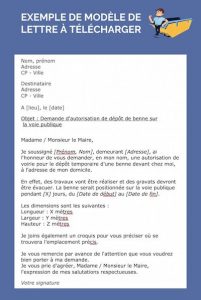 lettre autorisation de stationnement benne Levroux